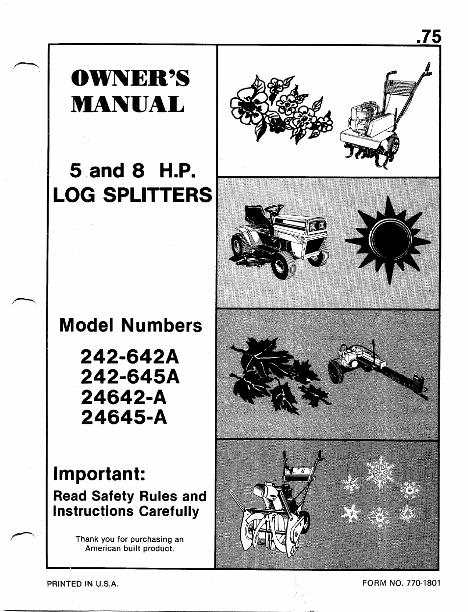 MTD 24642-A User Manual | 12 pages