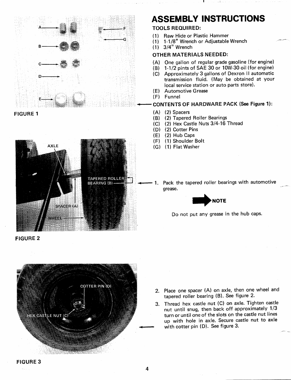 Assembly instructions, Tools required, Other materials needed | MTD 24642-A User Manual | Page 4 / 12