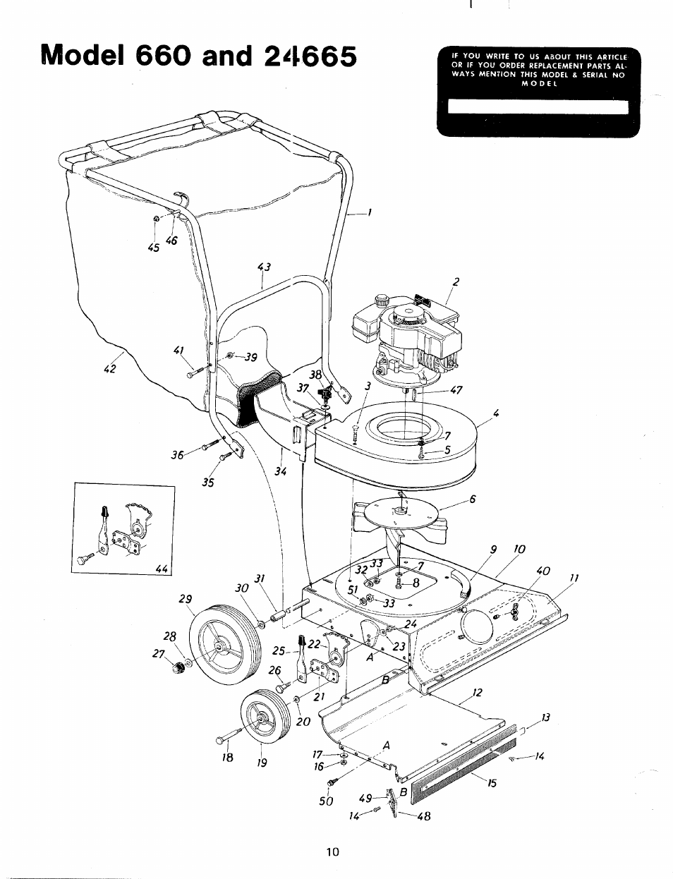 Model 660 and 24665 | MTD 245-660-000 User Manual | Page 10 / 12