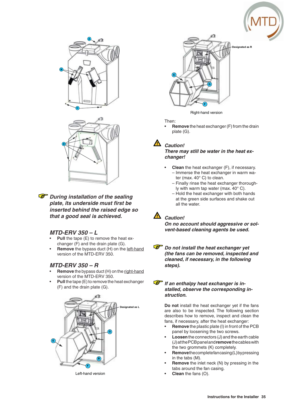 Mtd-erv 350 – l, Mtd-erv 350 – r | MTD -ERV 350 User Manual | Page 39 / 56