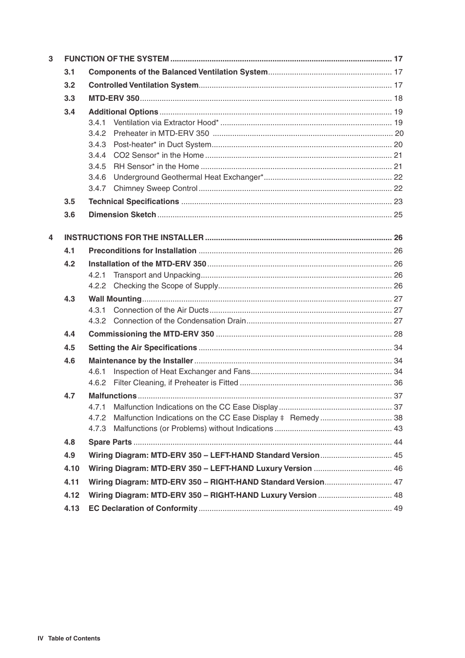 MTD -ERV 350 User Manual | Page 4 / 56