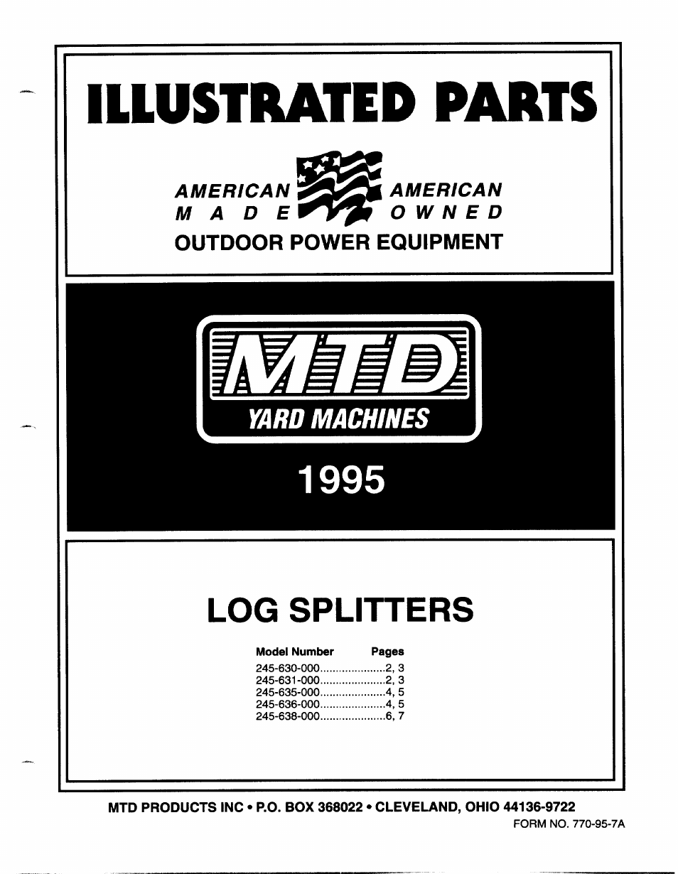 MTD 245-630-000 User Manual | 7 pages