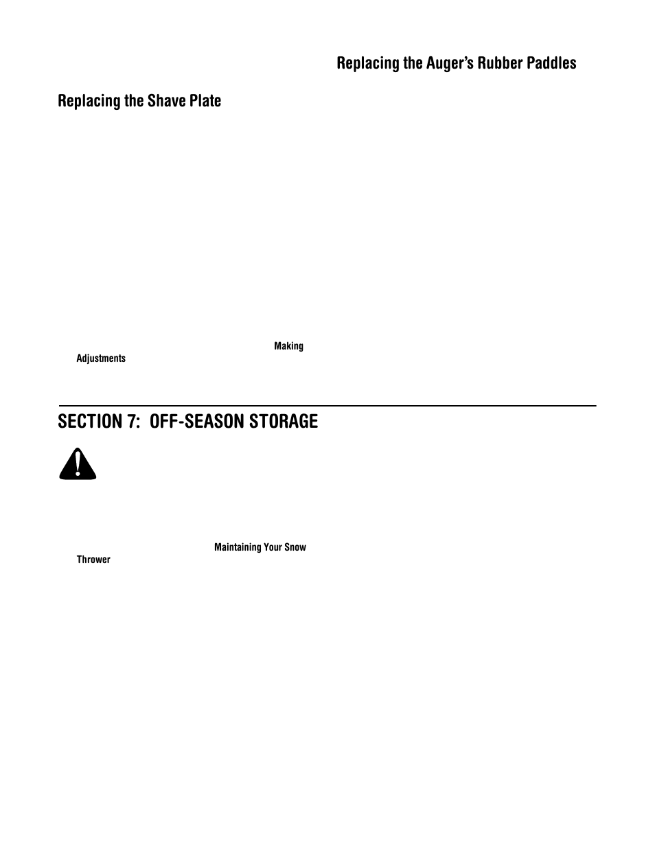 Replacing the shave plate, Replacing the auger’s rubber paddles | MTD E172 User Manual | Page 11 / 19