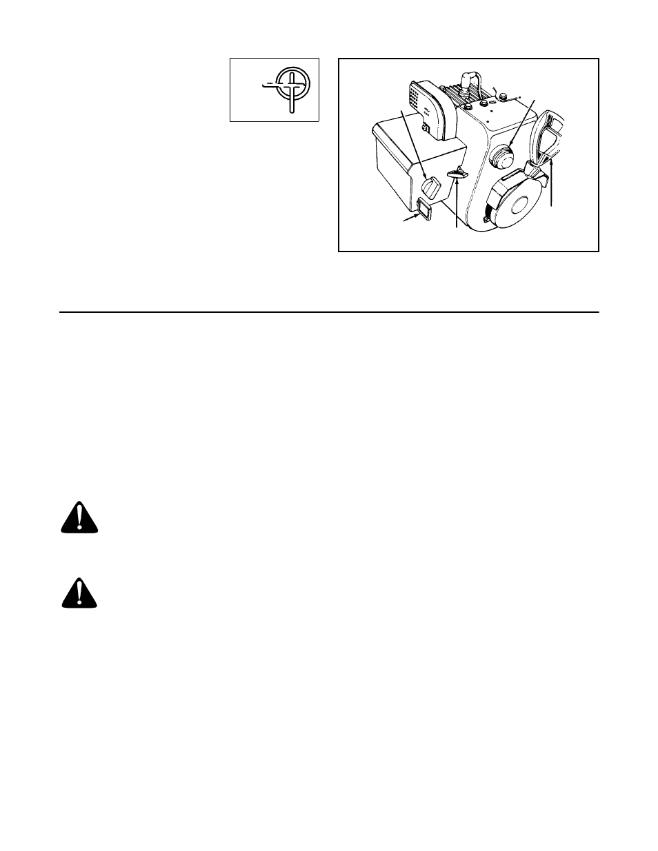 Fuel shut-off valve, Throttle control, Safety ignition key | Gas and oil fill-up, Electric starter | MTD E663G User Manual | Page 8 / 28