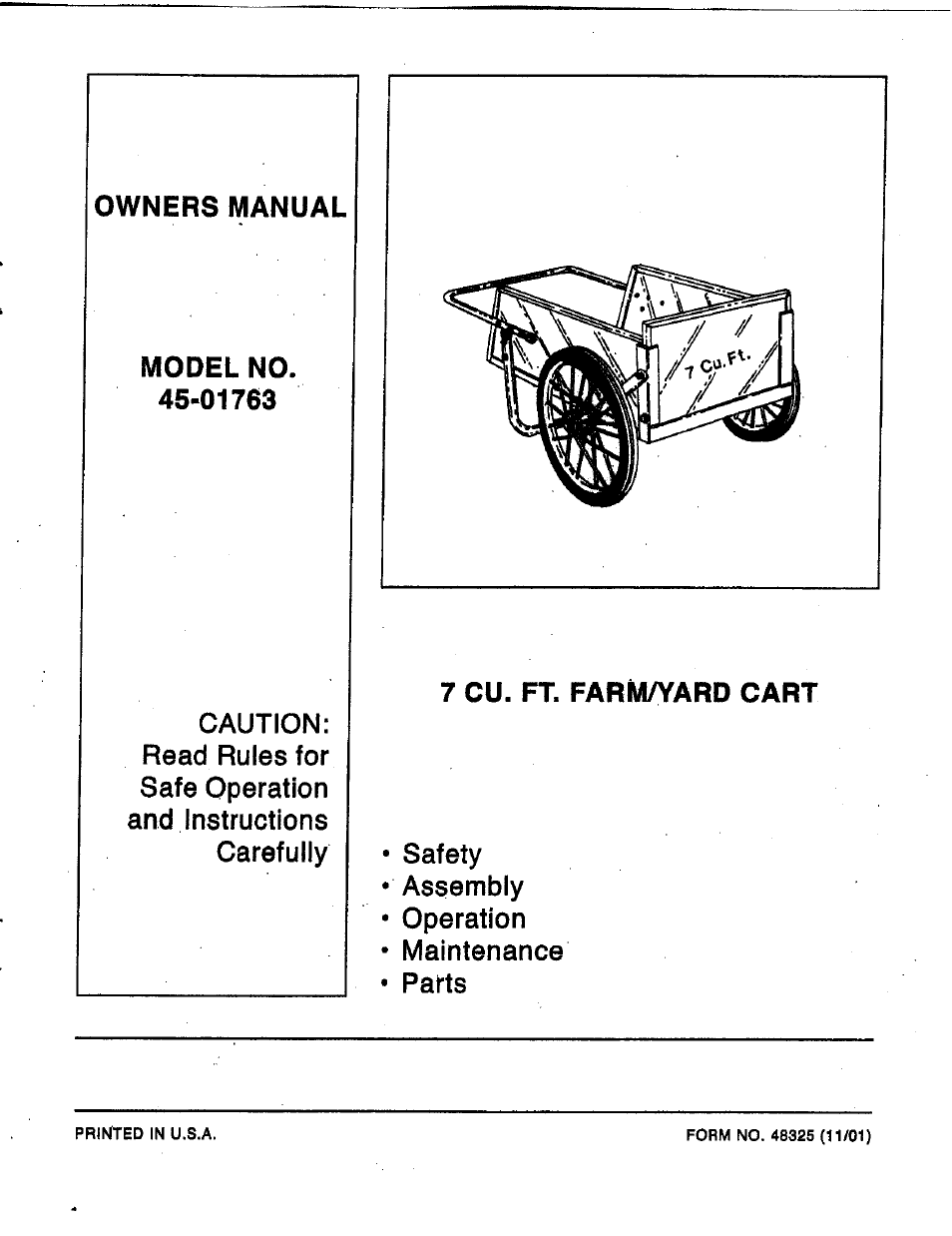 MTD 45-01763 User Manual | 8 pages