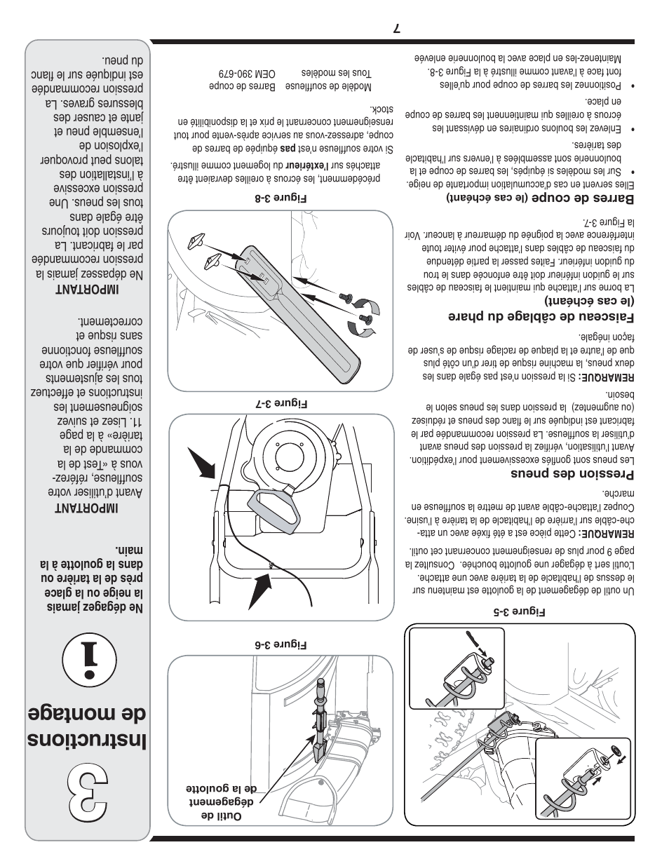 Ins tru ctio ns de montage | MTD Style L User Manual | Page 42 / 48