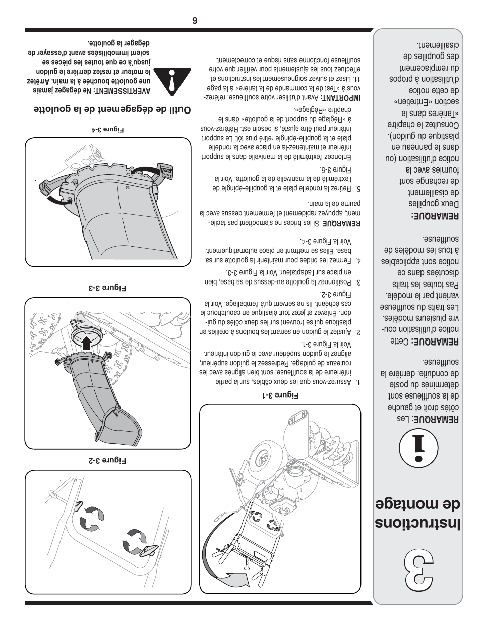 Ins tru ctio ns de montage | MTD Style L User Manual | Page 43 / 48