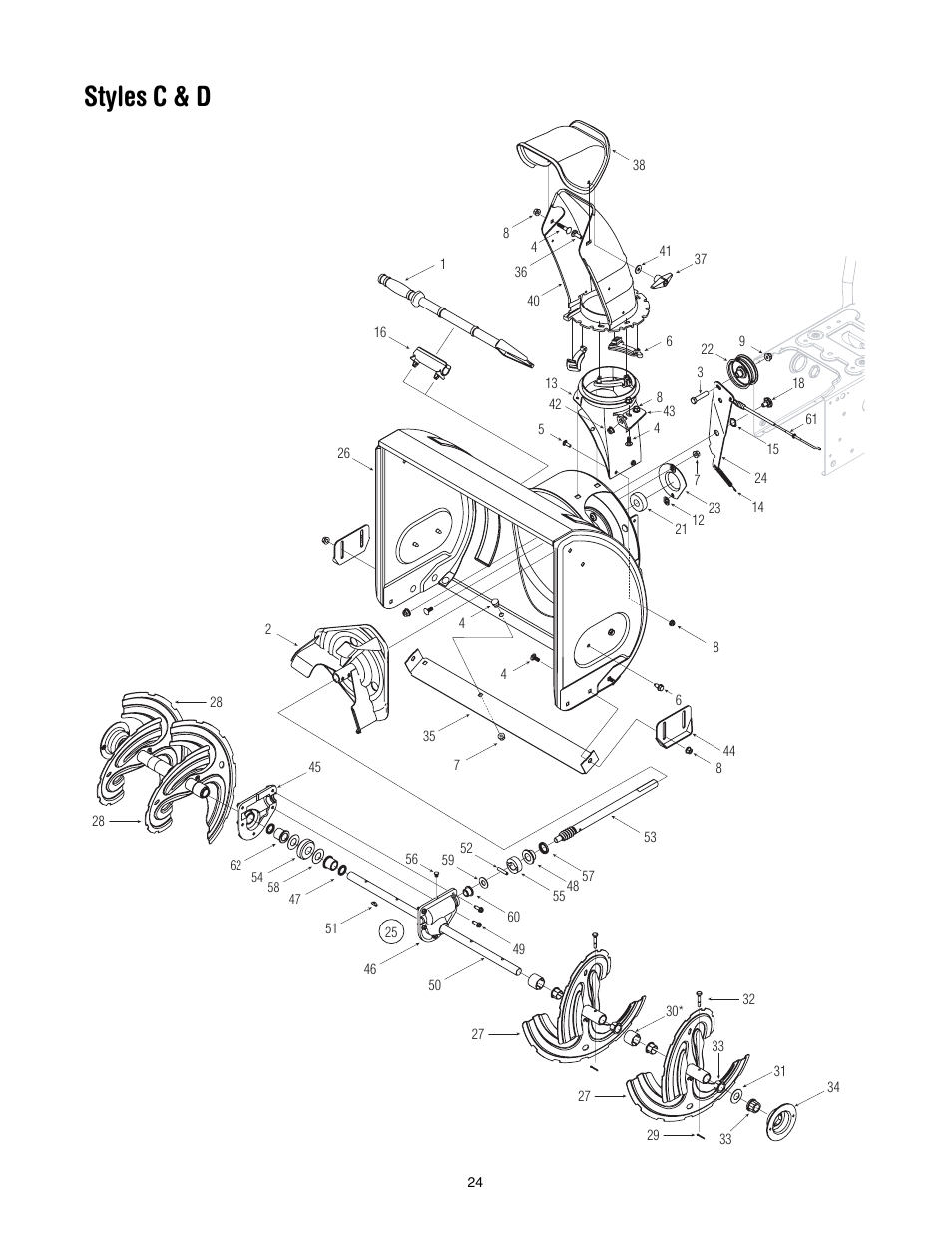 Styles c & d | MTD 6DE User Manual | Page 24 / 28