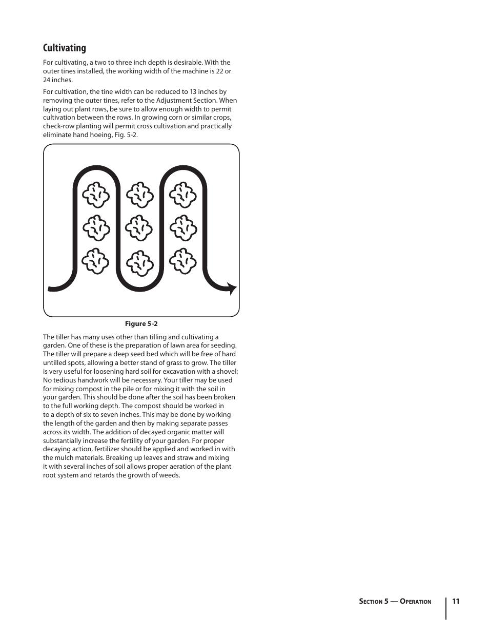 Cultivating | MTD 250 Series User Manual | Page 11 / 36