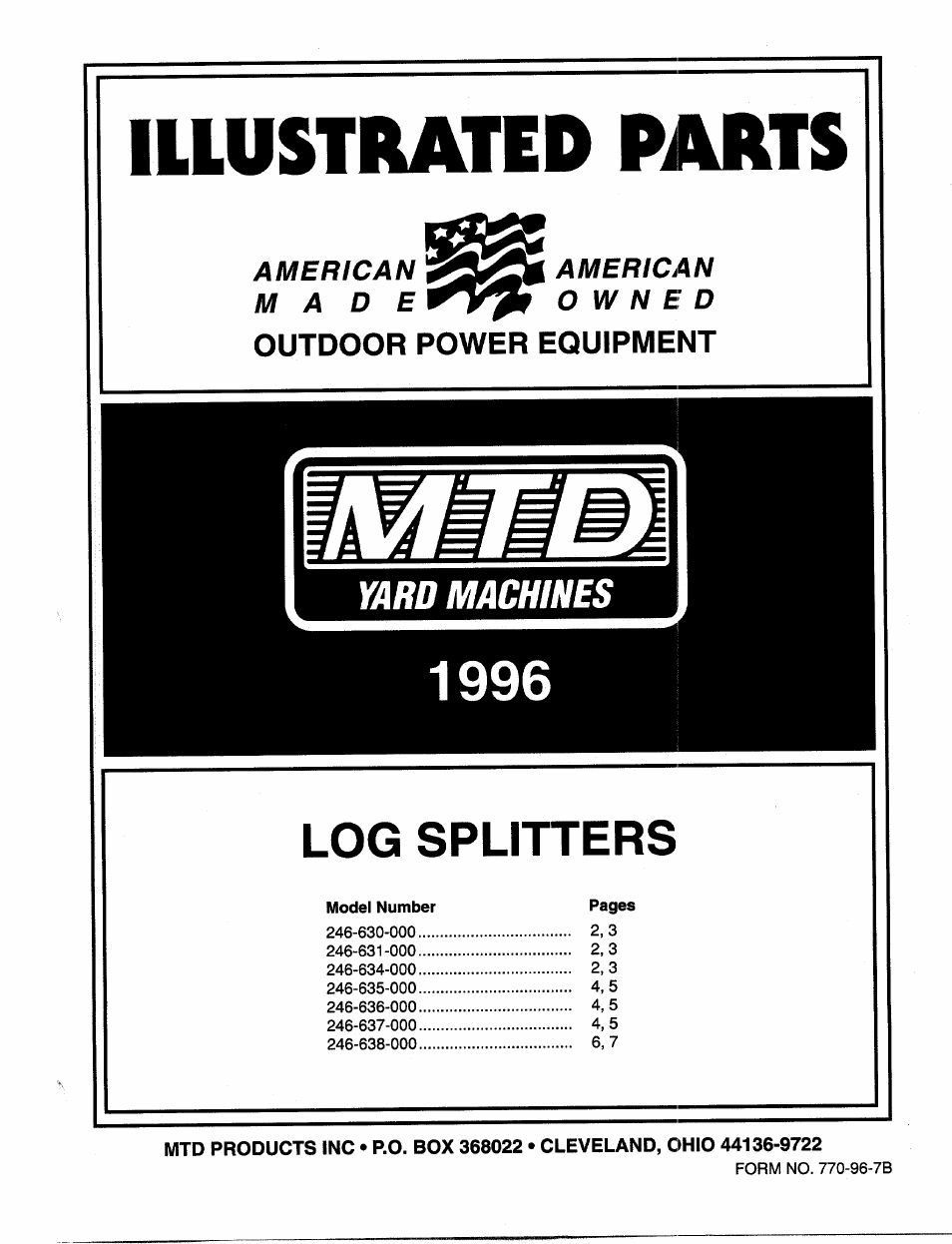 MTD 246-635-000 User Manual | 7 pages