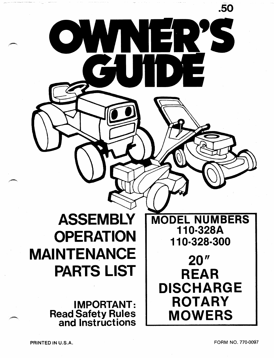 MTD 110-328A User Manual | 19 pages