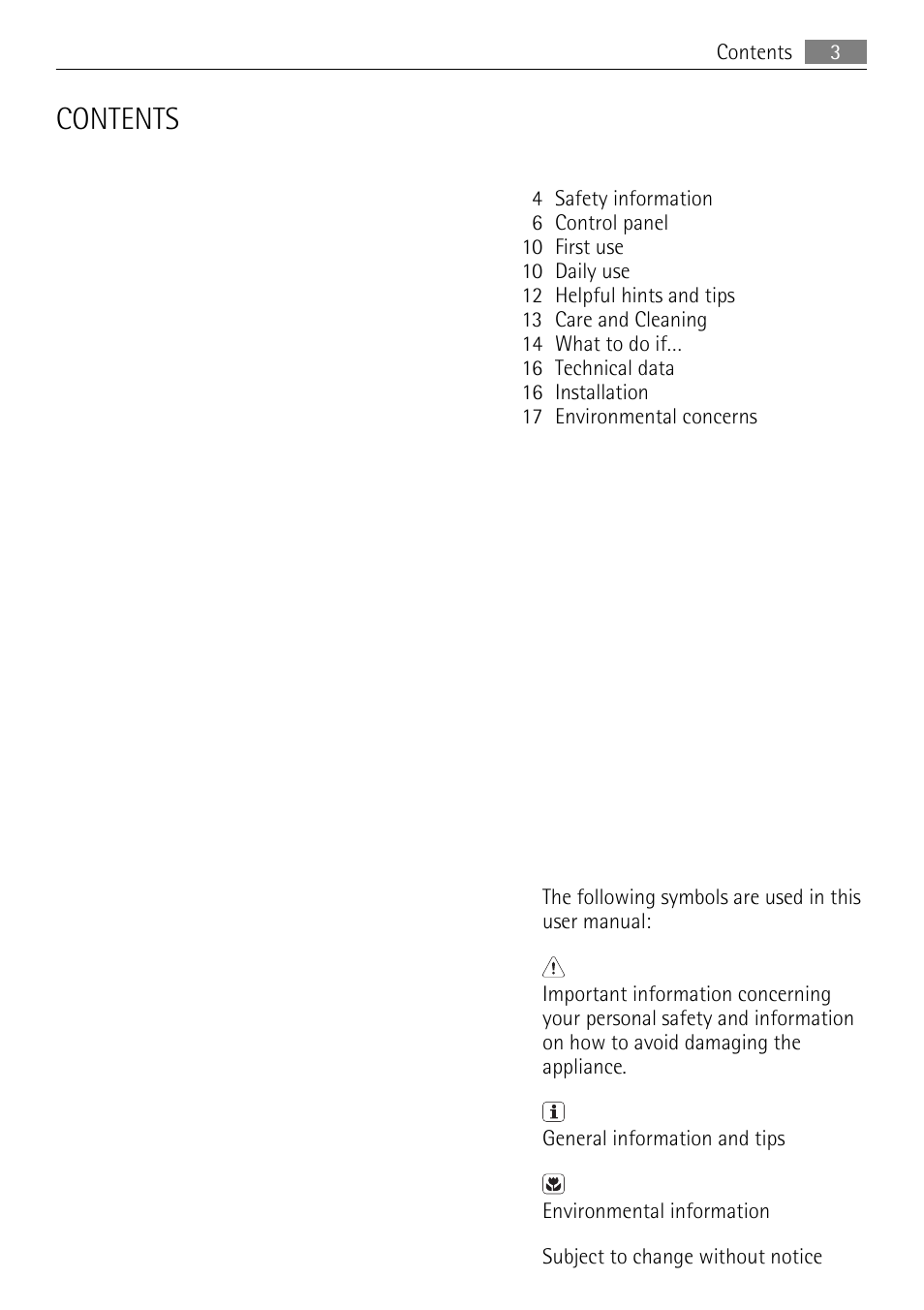 AEG SKD71800F0 User Manual | Page 3 / 68