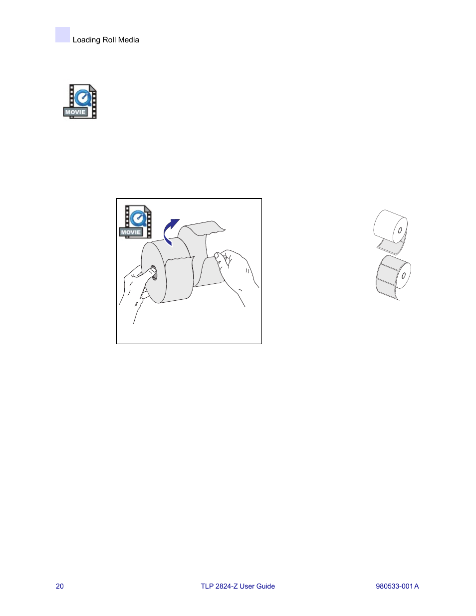 Placing the roll in the media compartment | MTD TLP 2824-Z User Manual | Page 20 / 64