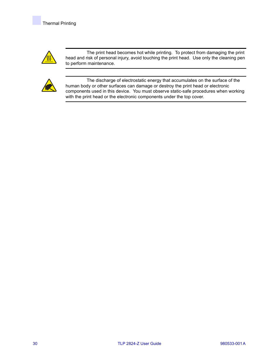 Thermal printing | MTD TLP 2824-Z User Manual | Page 30 / 64