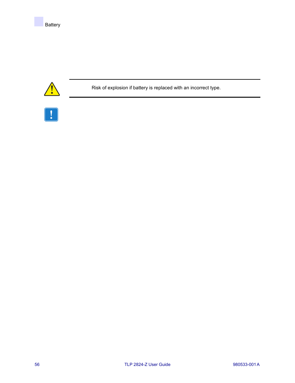 Battery | MTD TLP 2824-Z User Manual | Page 56 / 64