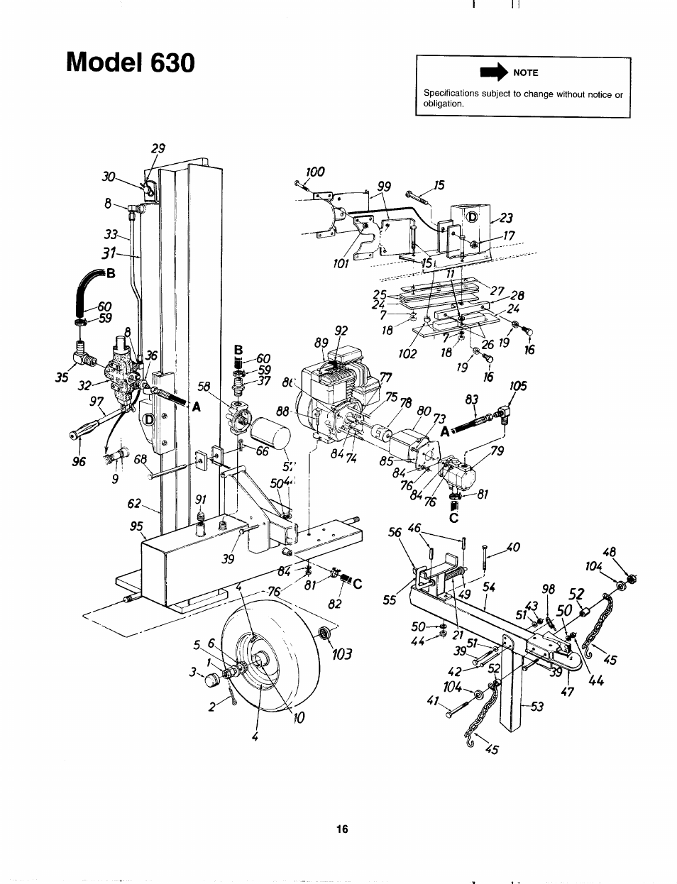 Model 630 | MTD 243-630-000 User Manual | Page 16 / 20