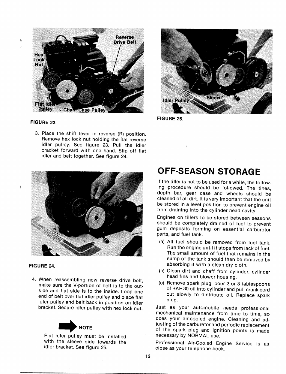 Off season storage, Off-season storage | MTD 214-381-000 User Manual | Page 13 / 23