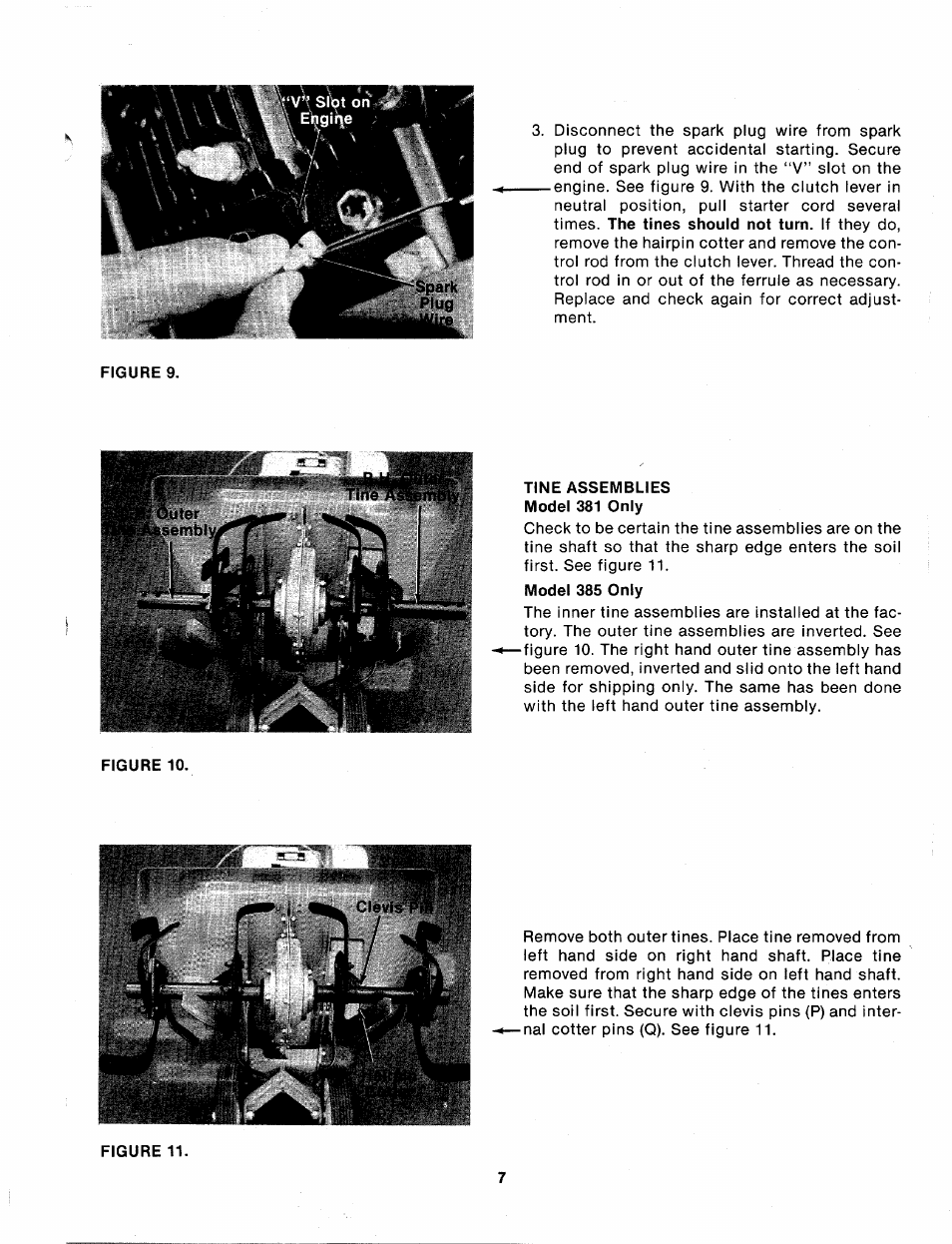 Tine assemblies model 381 only | MTD 214-381-000 User Manual | Page 7 / 23