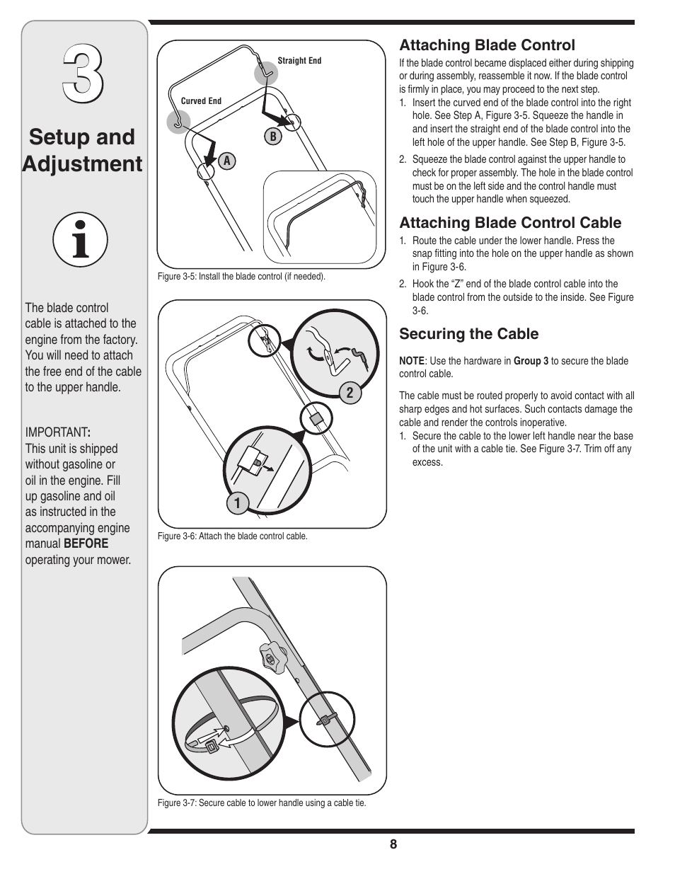 Setup and adjustment | MTD 030 Series User Manual | Page 8 / 20