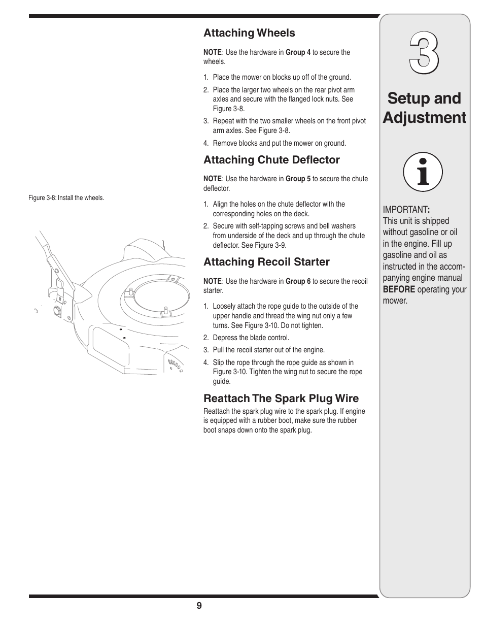 Setup and adjustment | MTD 030 Series User Manual | Page 9 / 20