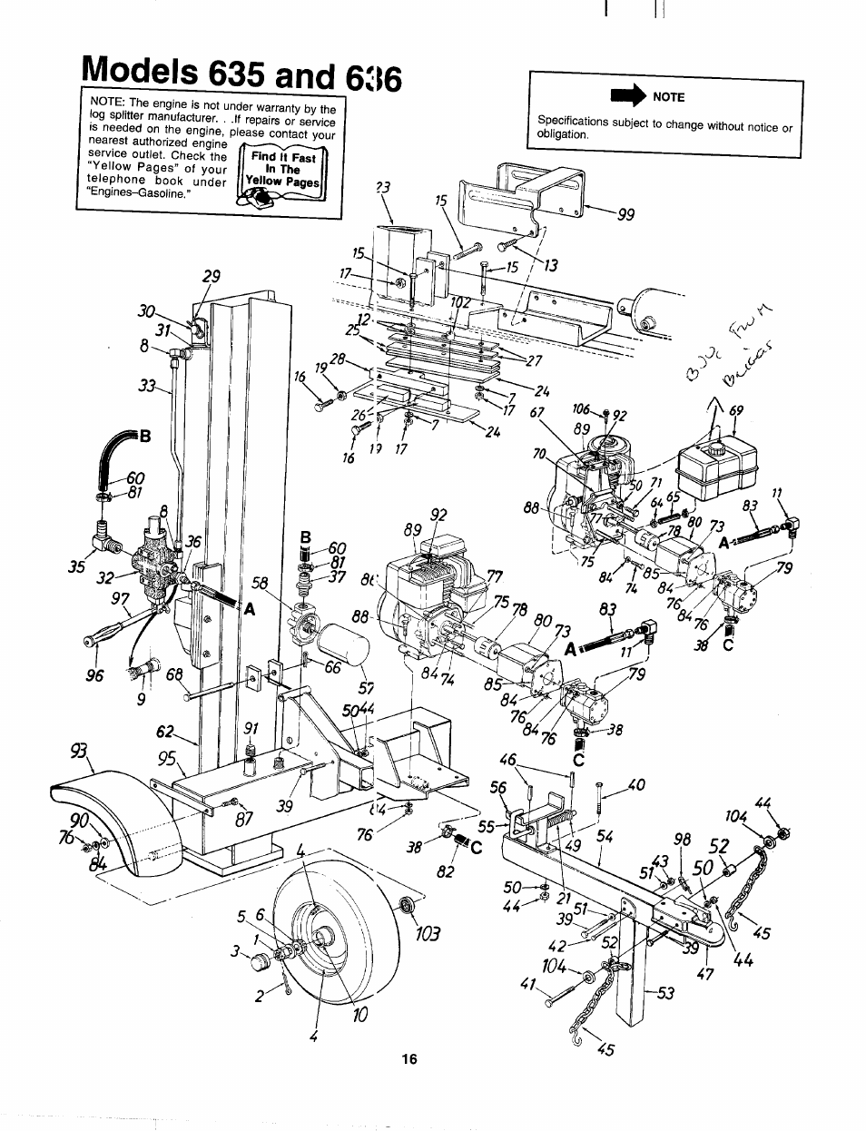 Models 635 and 6i\6, Models 635 and | MTD 243-635-000 User Manual | Page 16 / 20