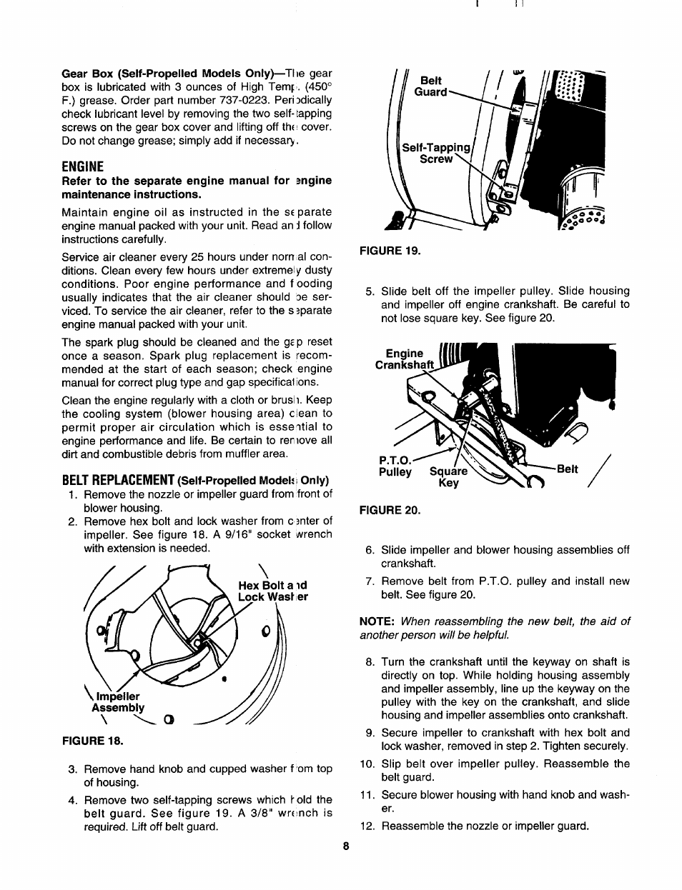 Engine, P.t.o, Figure 20 | MTD 243-685-000 User Manual | Page 8 / 12