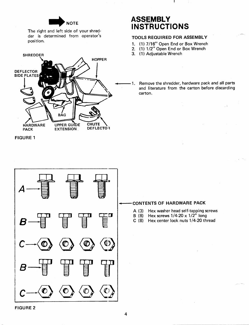 Ass^bly, Instructions, Ass^bly instructions | MTD 245-650-000 User Manual | Page 4 / 12