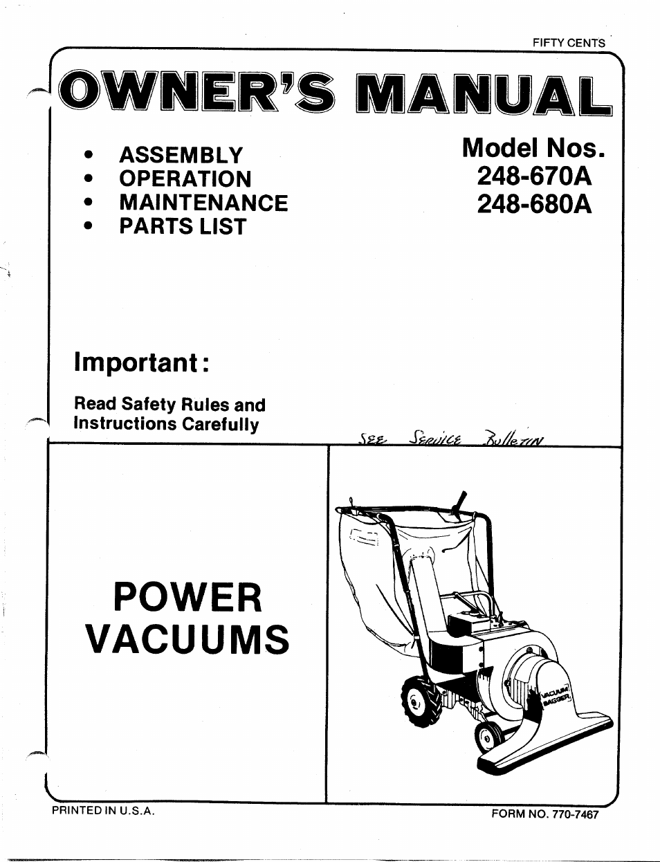 MTD 248-670A User Manual | 12 pages