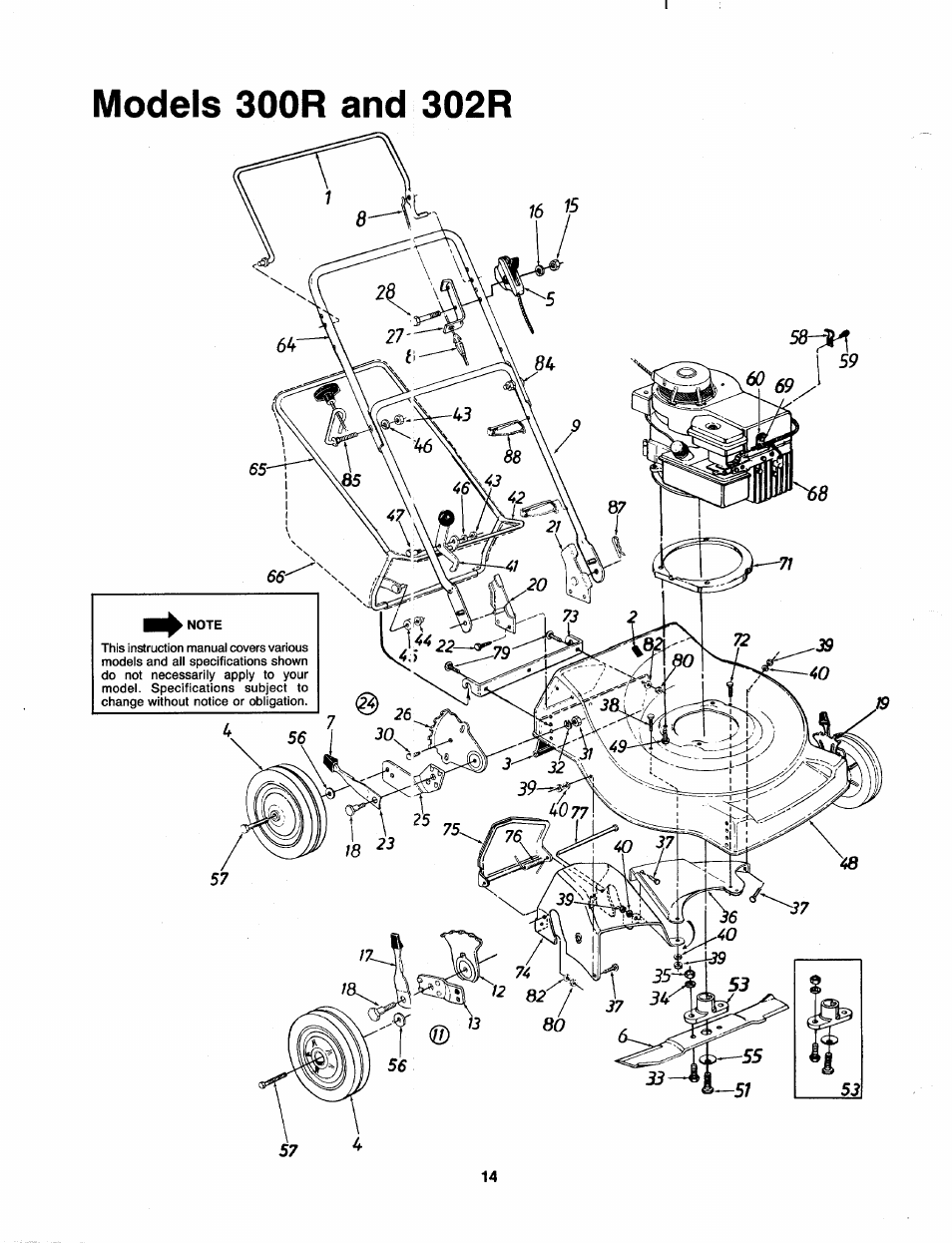 Models 300r and 302r | MTD 110-300R000 User Manual | Page 14 / 20