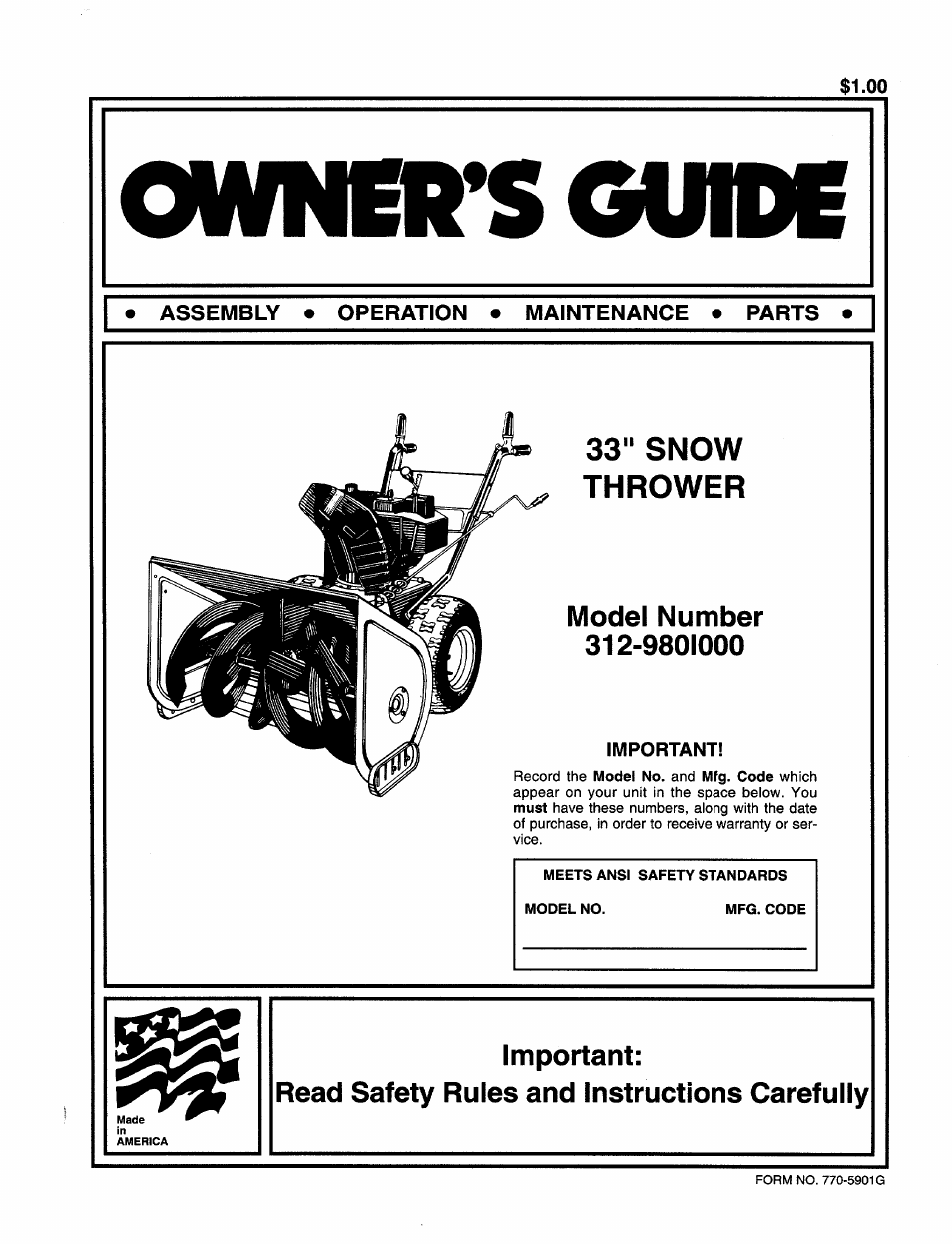 MTD 312-980I000 User Manual | 28 pages
