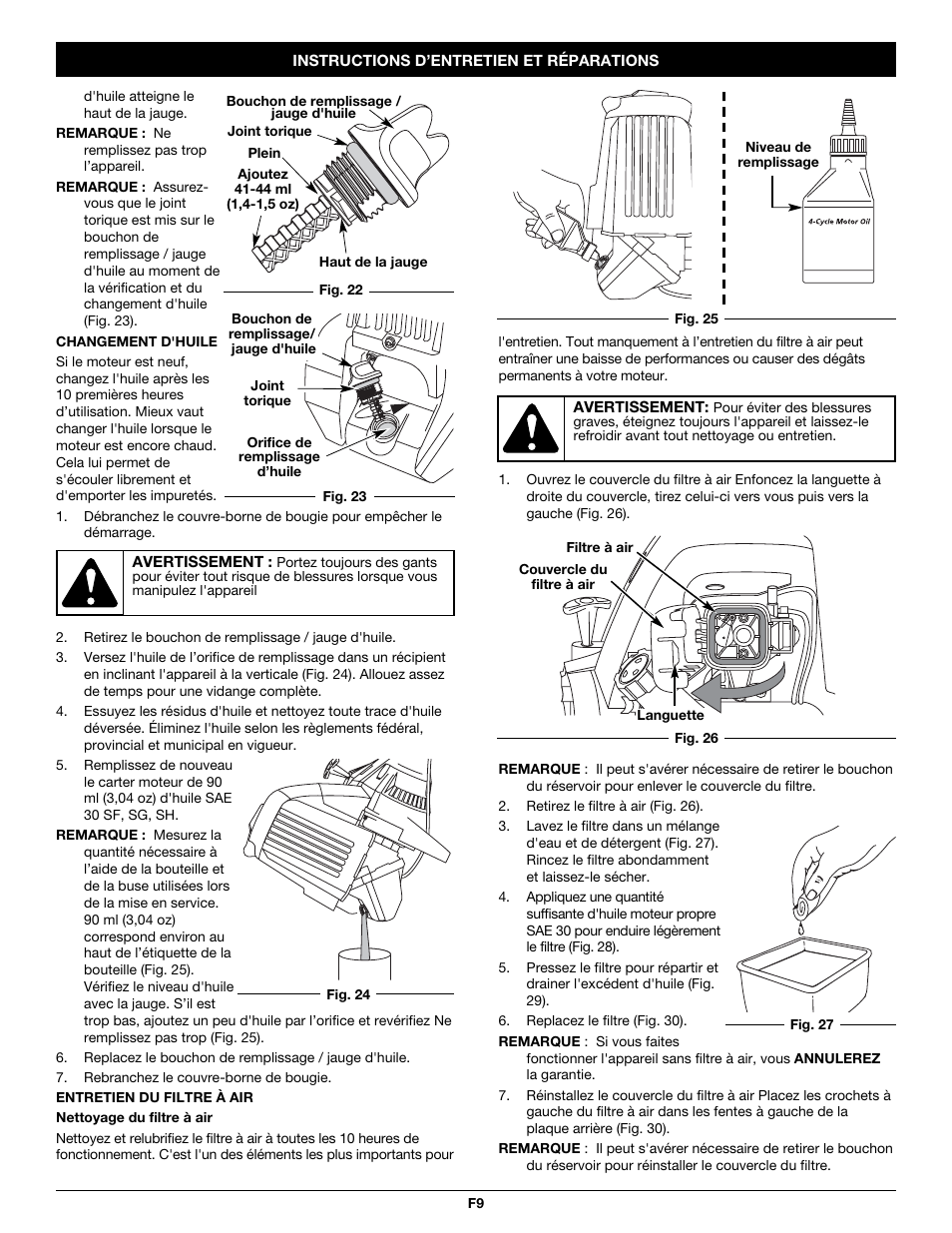 MTD TB26CO User Manual | Page 25 / 52
