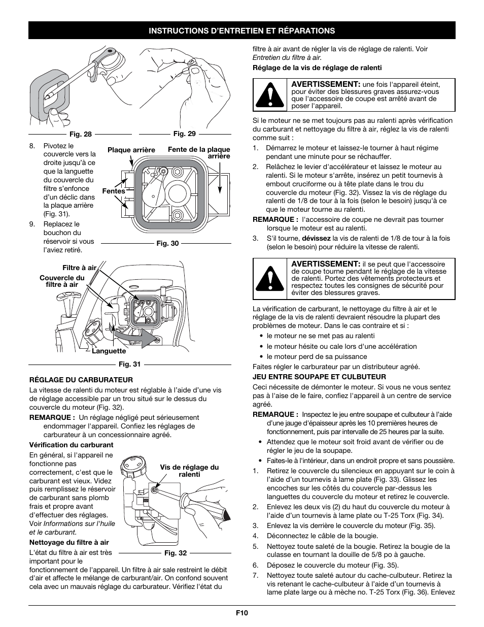 MTD TB26CO User Manual | Page 26 / 52