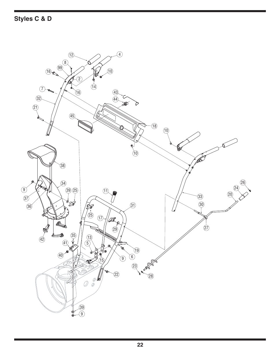 Styles c & d | MTD D Style User Manual | Page 22 / 28