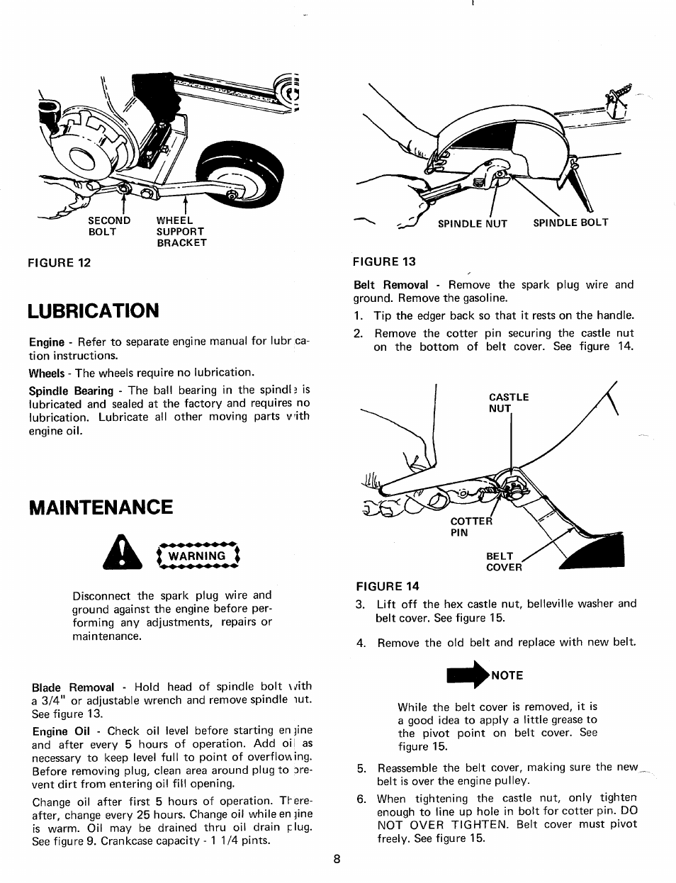 Lubrication, Maintenance, A i*warning | MTD 245-596-000 User Manual | Page 8 / 12