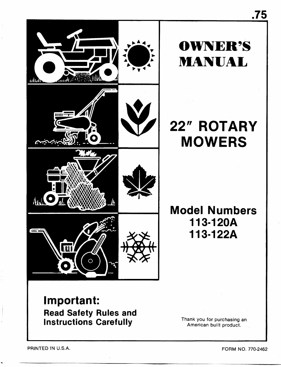 MTD 113-120A User Manual | 14 pages