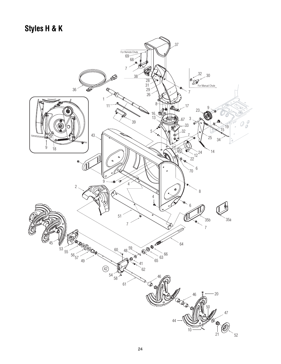 Styles h & k | MTD 769-01276A User Manual | Page 24 / 28