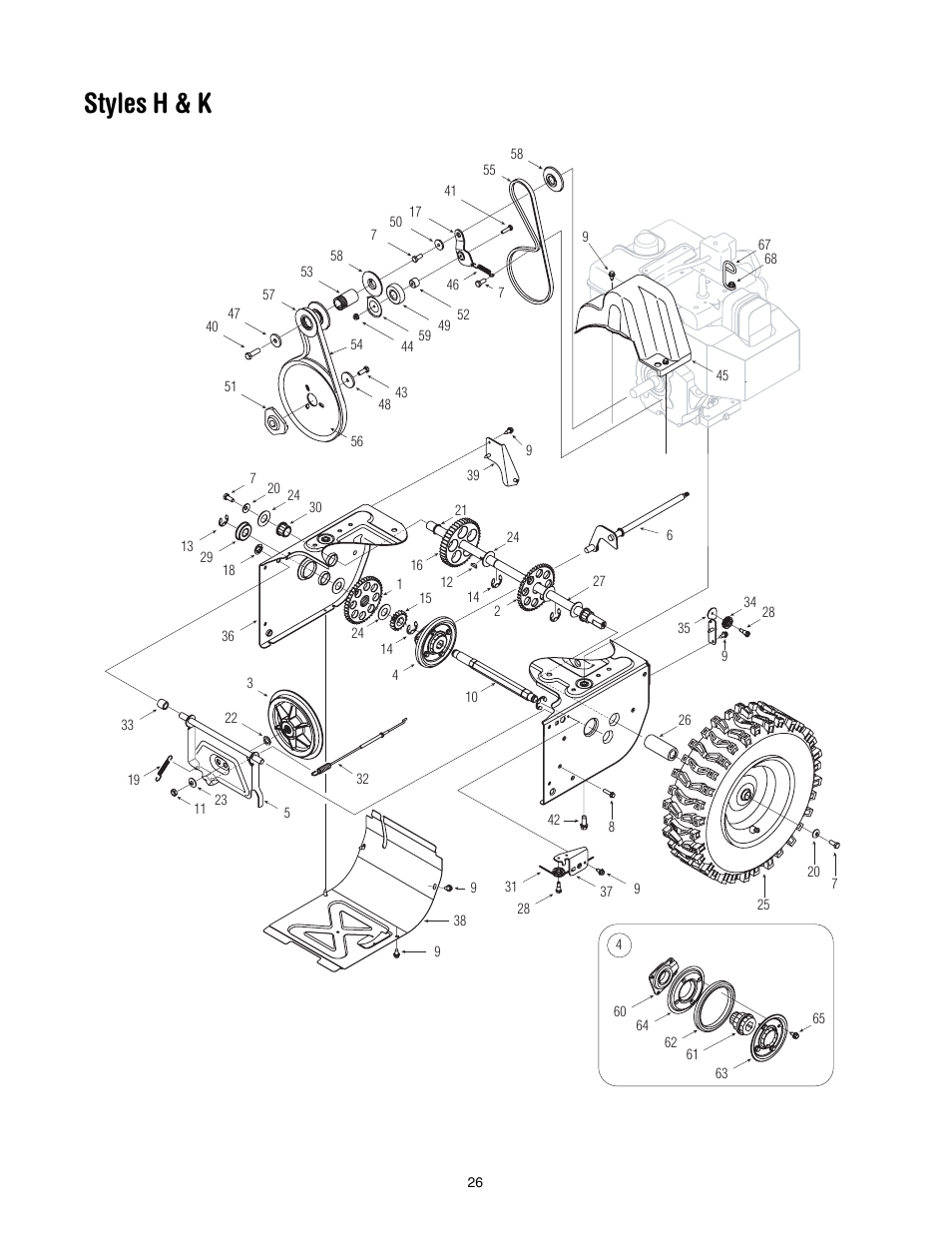 Styles h & k | MTD 769-01276A User Manual | Page 26 / 28