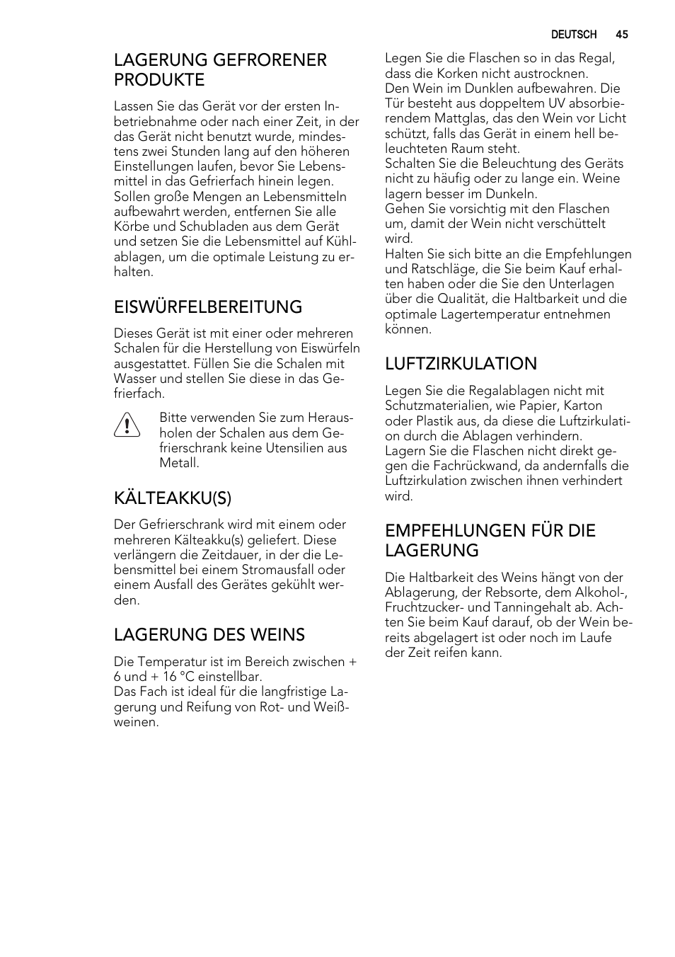AEG S92500CNM0 User Manual | Page 45 / 92