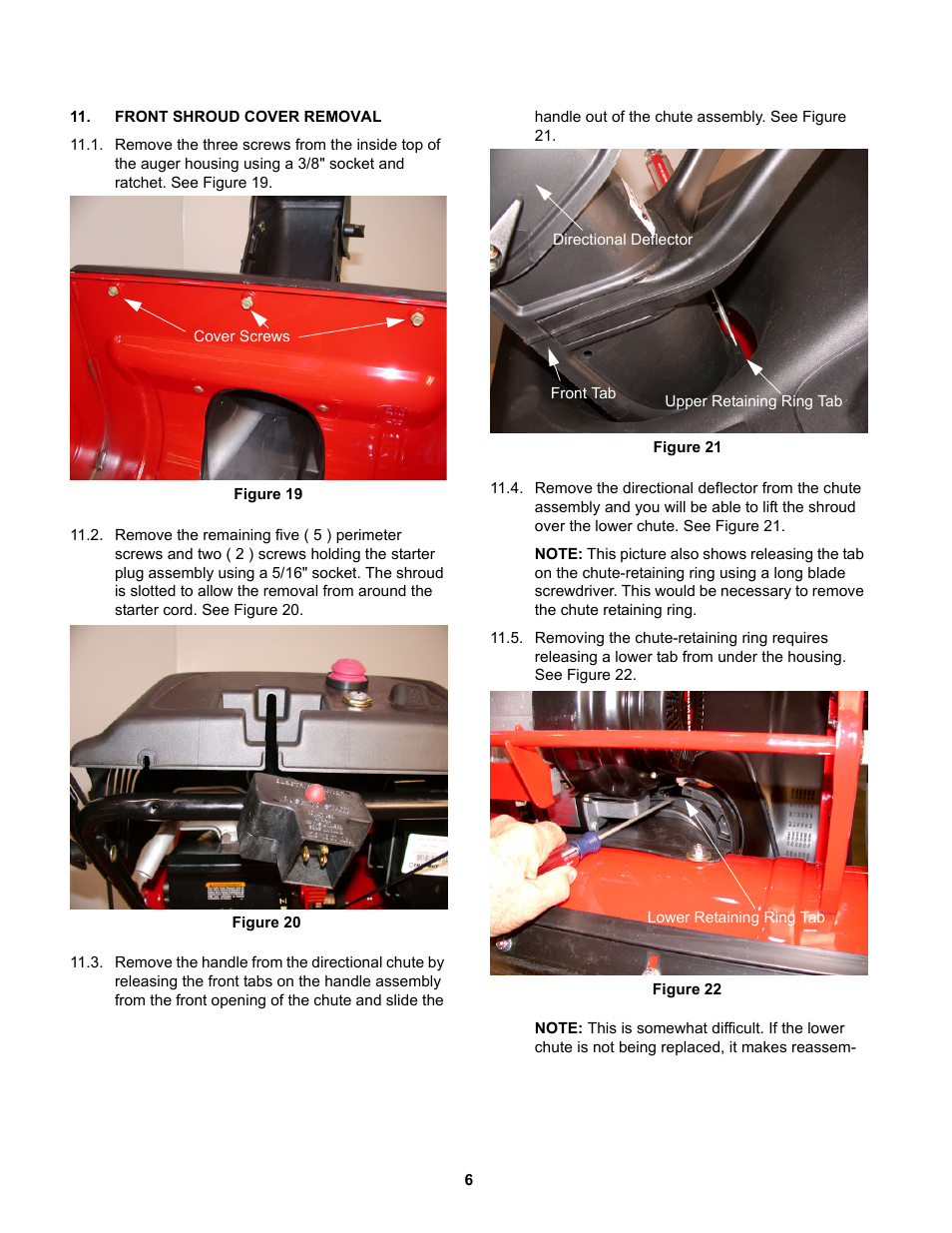 Front shroud cover removal | MTD 31AS2B5 User Manual | Page 10 / 13