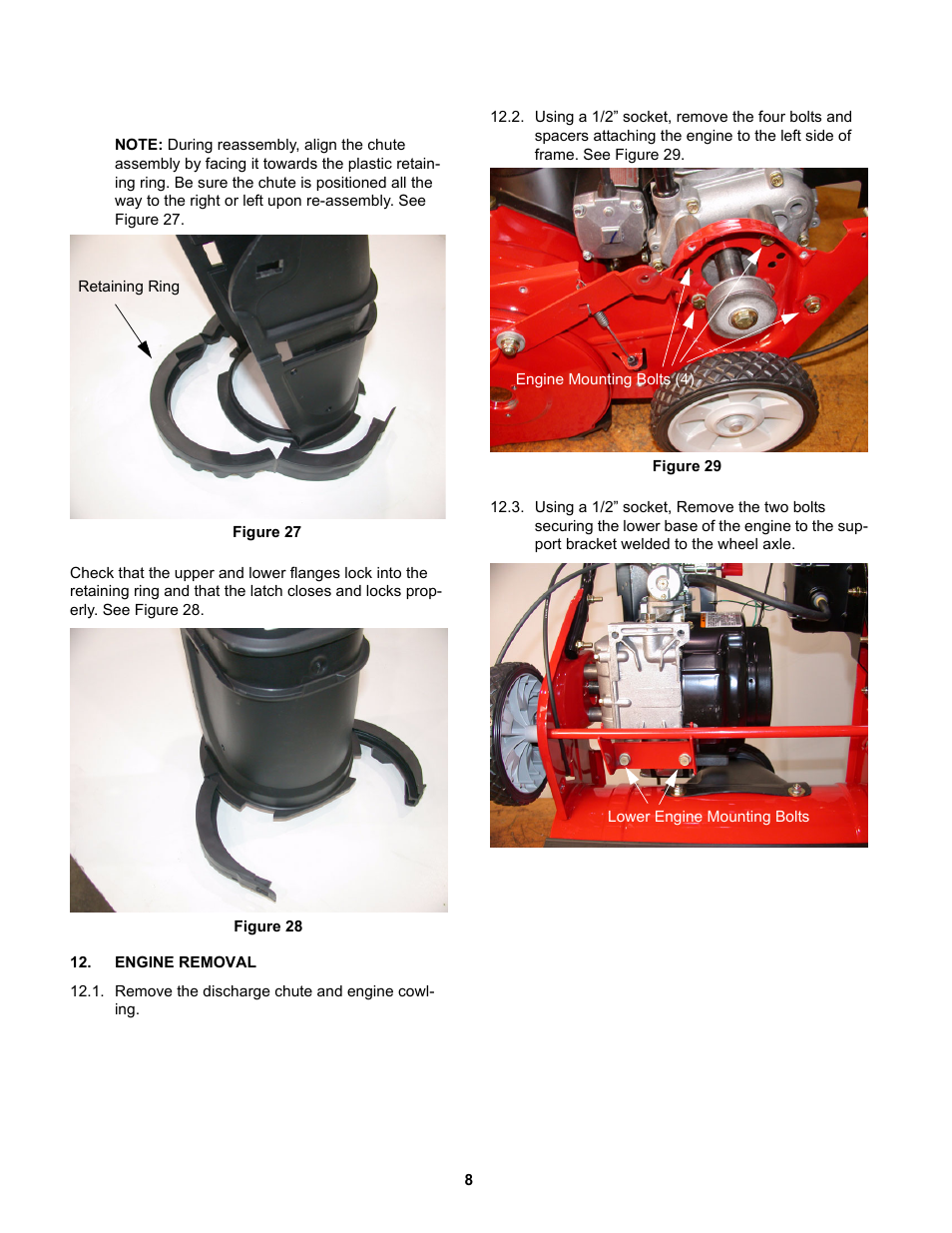 Engine removal | MTD 31AS2B5 User Manual | Page 12 / 13