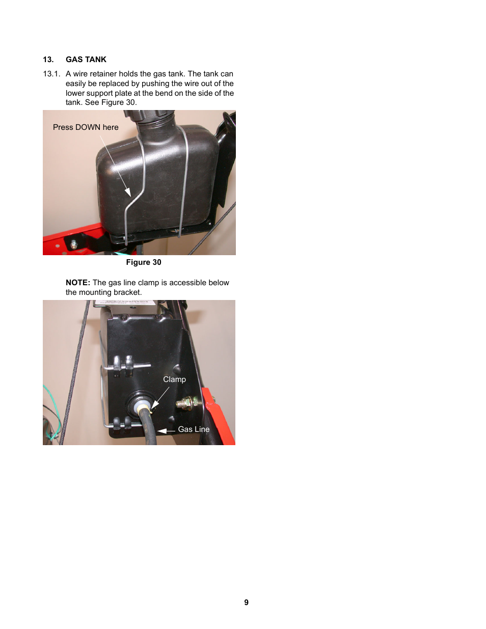 Gas tank | MTD 31AS2B5 User Manual | Page 13 / 13