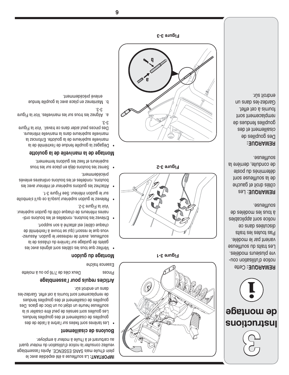 Ins tru ctio ns de montage | MTD 769-04179 User Manual | Page 51 / 56