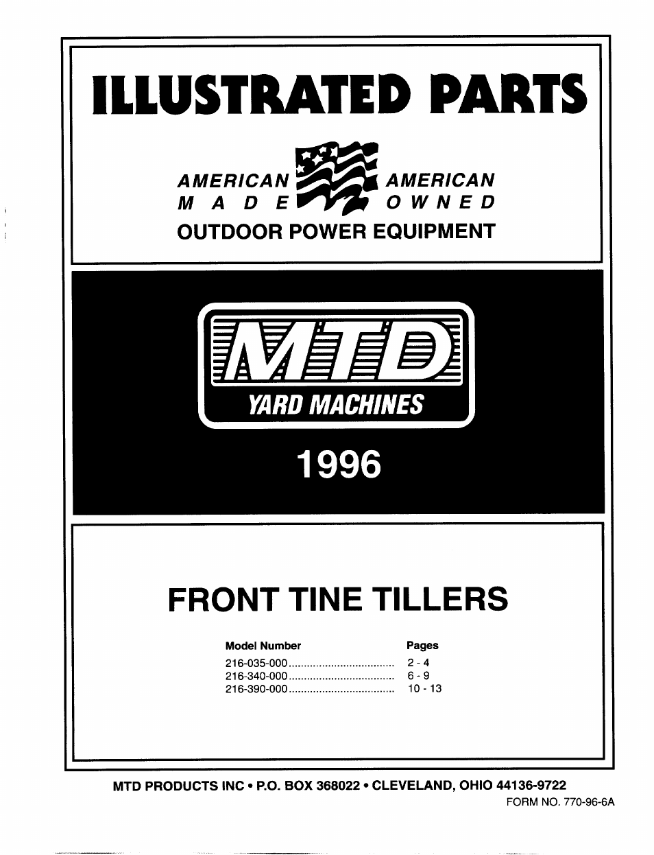 MTD 216-390-000 User Manual | 16 pages