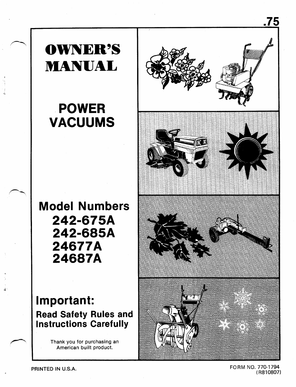 MTD 24677A User Manual | 16 pages