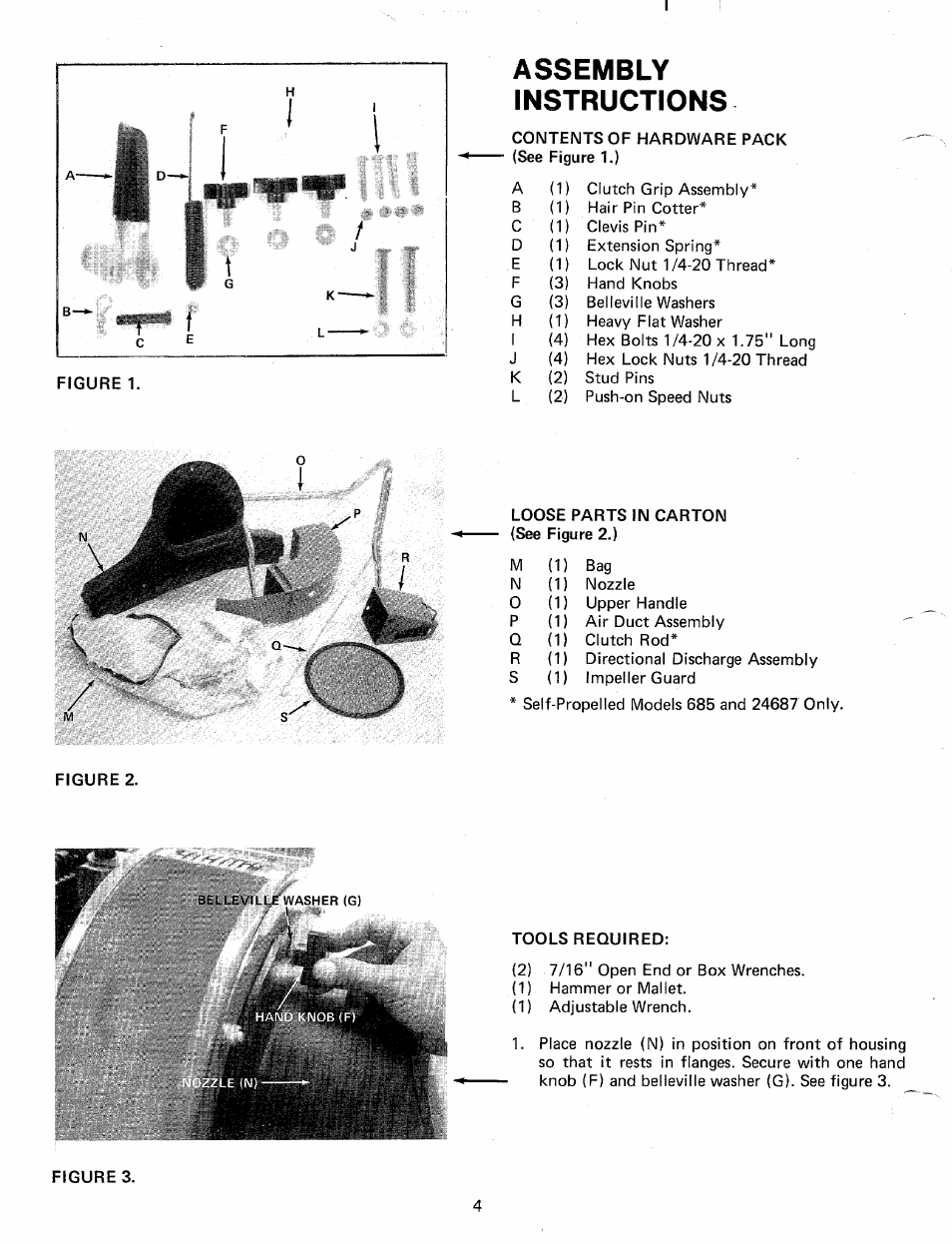 Assembly, Instructions, Assembly instructions | MTD 24677A User Manual | Page 4 / 16