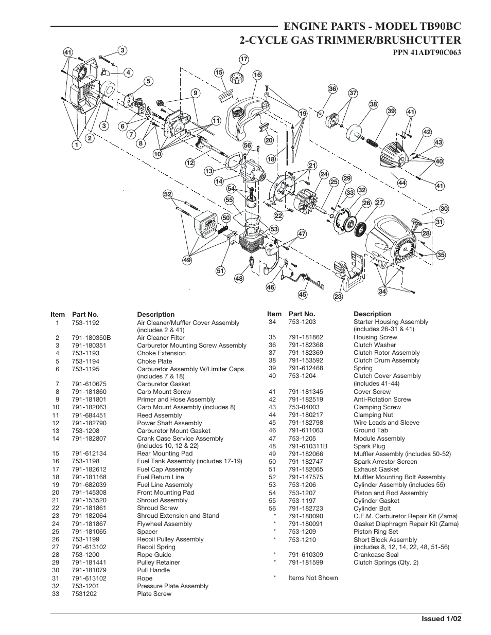 MTD TB90BC User Manual | 2 pages