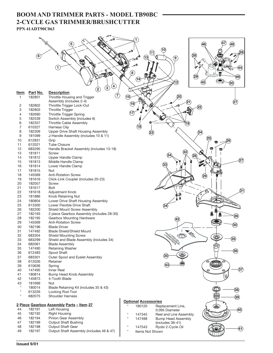 MTD TB90BC User Manual | Page 2 / 2