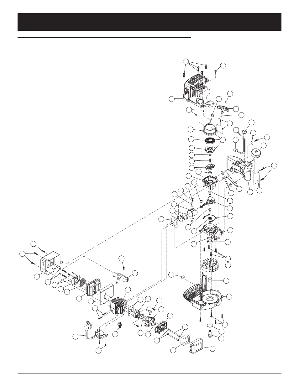 Parts list, Engine - model ym290 2-cycle gas blower | MTD YM290 User Manual | Page 53 / 56