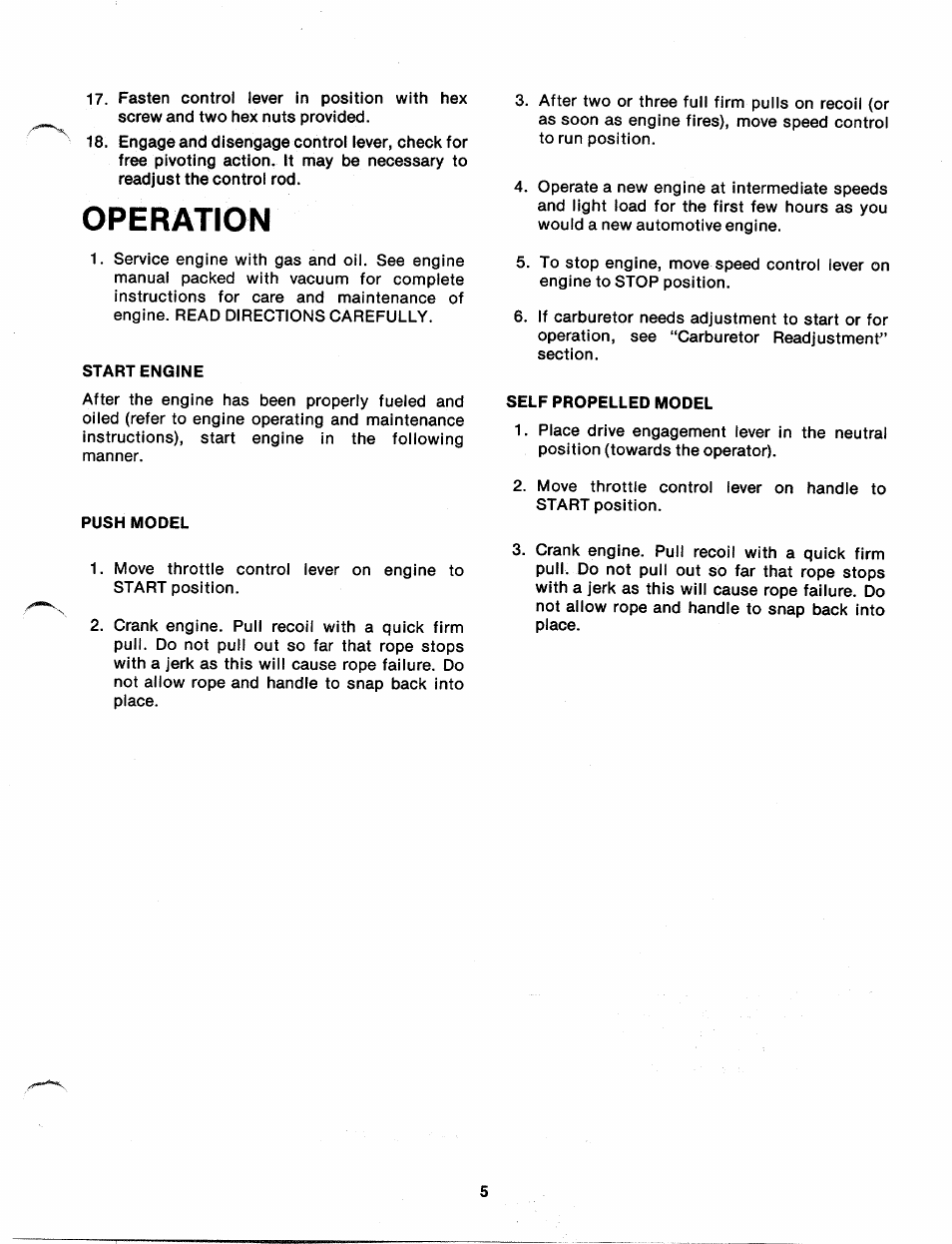 Operation | MTD 249-670A User Manual | Page 5 / 14