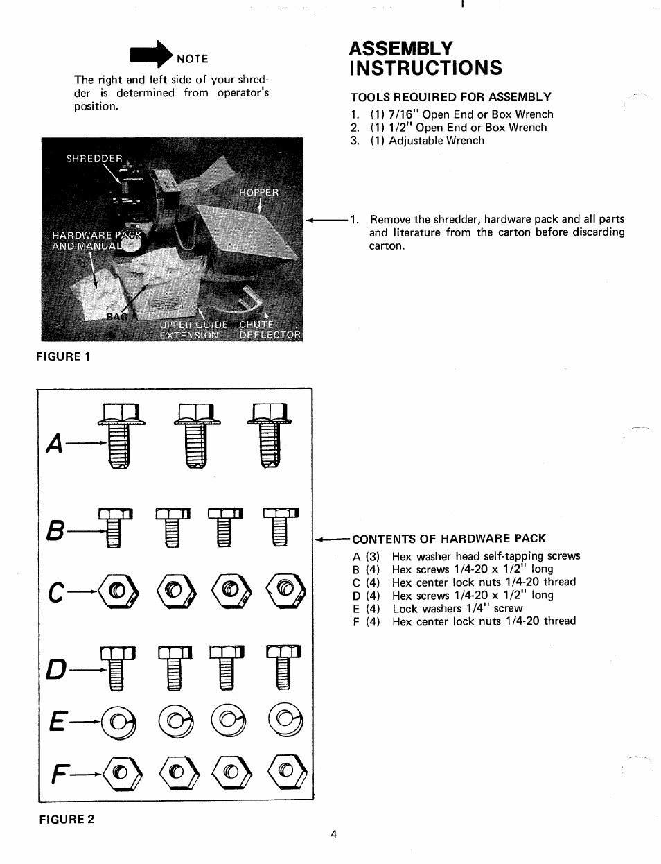 Assembly, Instructions, Assembly instructions | MTD 243-650A User Manual | Page 4 / 12